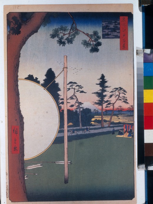 The Horse Track at Takata (One Hundred Famous Views of Edo) van Ando oder Utagawa Hiroshige