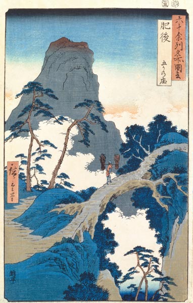 Go-Kanosho, Higo Province (woodblock print) van Ando oder Utagawa Hiroshige