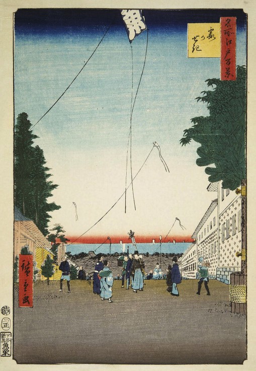 Kasumigaseki (One Hundred Famous Views of Edo) van Ando oder Utagawa Hiroshige