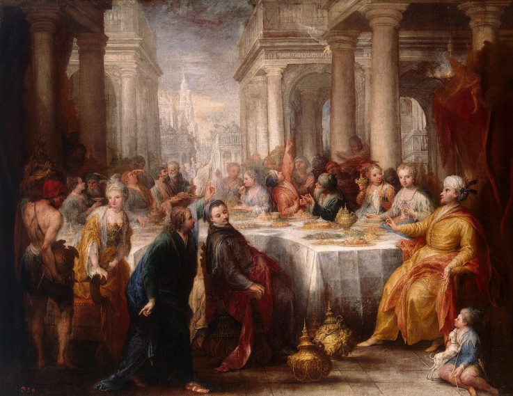 The Feast of Belshazzar van Andrea Celesti