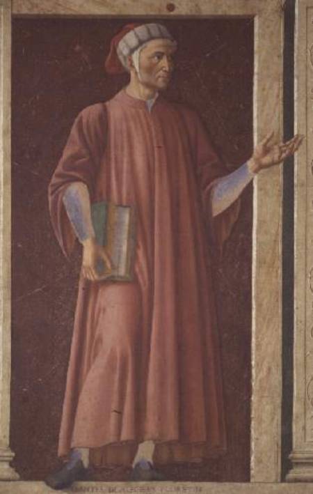Dante Alighieri (1265-1321) from the Villa Carducci series of famous men and women van Andrea del Castagno
