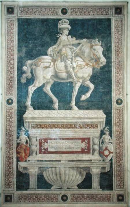Equestrian monument of Niccolo Marucci da Tolentino (d.1435) van Andrea del Castagno