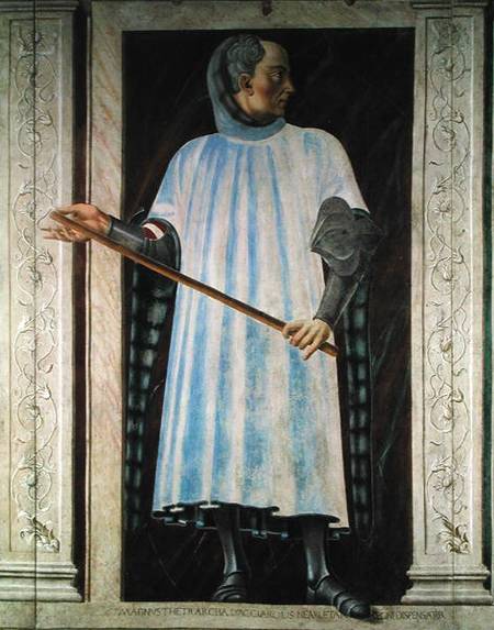 Niccolo Acciauoli (1310-65) from the Villa Carducci series of famous men and women van Andrea del Castagno