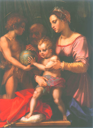 Die Heilige Familie mit Johannes d. Täufer van Andrea del Sarto
