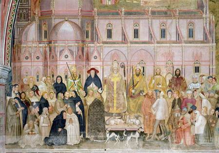 The Church Militant and Triumphant, detail of the secular authorities with Santa Maria del Fiore in van Andrea  di Bonaiuto
