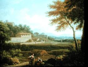 Landscape with Figures at Rest with a Town Beyond