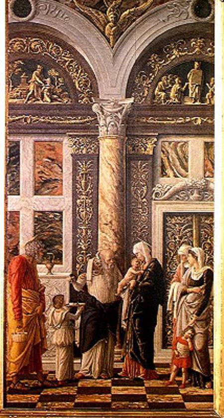 The Circumcision, central panel from the Altarpiece van Andrea Mantegna