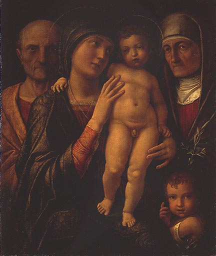 Die Heilige Familie van Andrea Mantegna