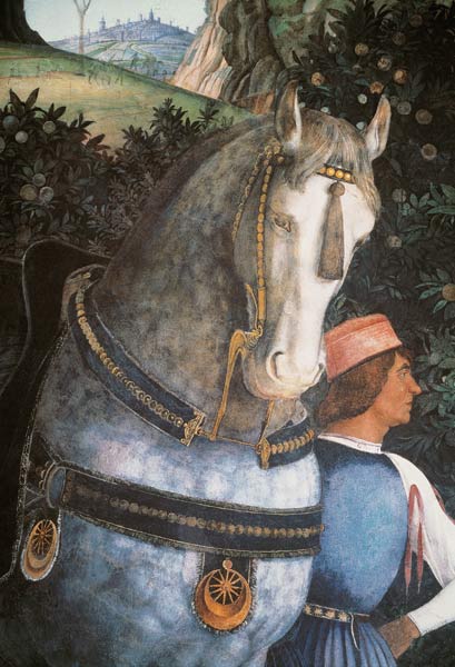 Cam.d.Sposi, Servant w.Horse van Andrea Mantegna