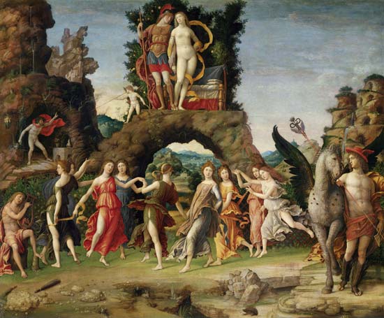 The Parnassus: Mars and Venus van Andrea Mantegna