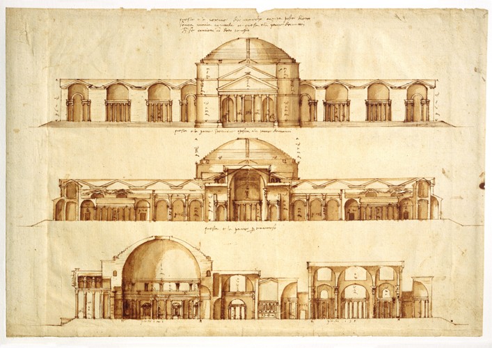 Reconstruction project of the Baths of Agrippa, Rome van Andrea Palladio