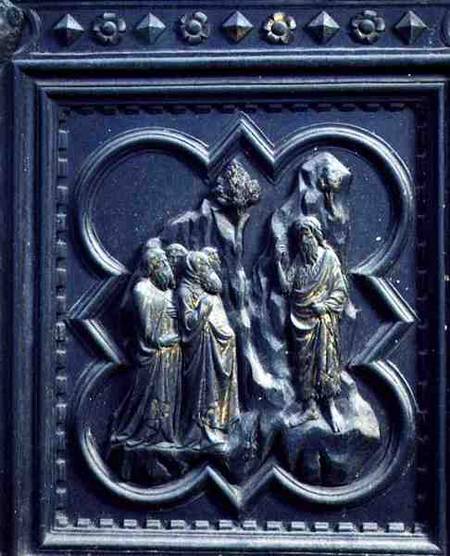 St John the Baptist Preaches to the Pharisees, seventh panel of the South Doors of the Baptistery of van Andrea Pisano