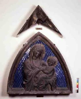 Virgin and Child, relief tile from the Campanile