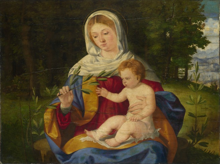 The Virgin and Child with a Shoot of Olive van Andrea Previtali