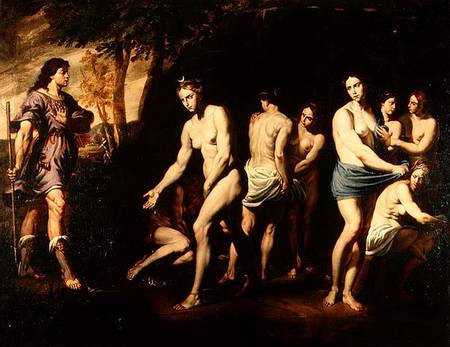 Diana and her Nymphs Surprised by Actaeon van Andrea Vaccaro