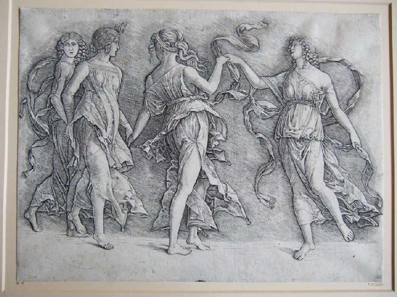 Vier tanzende Musen van Andrea Zoan