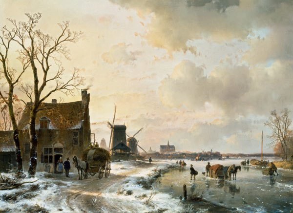 Winter landschap  van Andreas Schelfhout