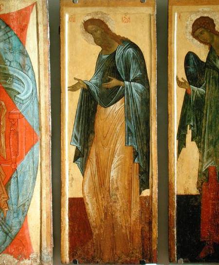 St. John the Forerunner, from the Deisis tier of the Dormition Cathedral in Vladimir van Andrej Rublev