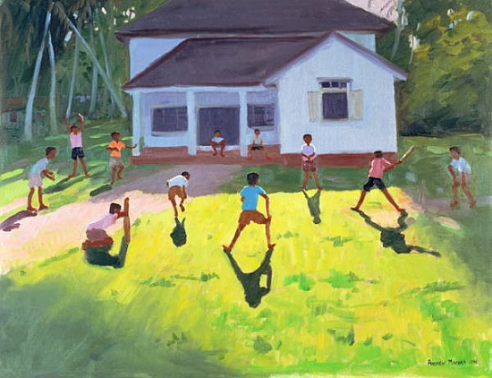 Cricket, Sri Lanka, 1998 (oil on canvas)  van Andrew  Macara