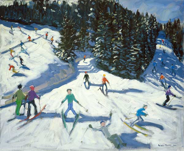 Mid-morning on the Piste, 2004 (oil on canvas)  van Andrew  Macara