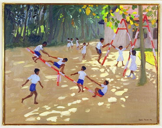 Playground, Sri Lanka, 1998 (oil on canvas)  van Andrew  Macara