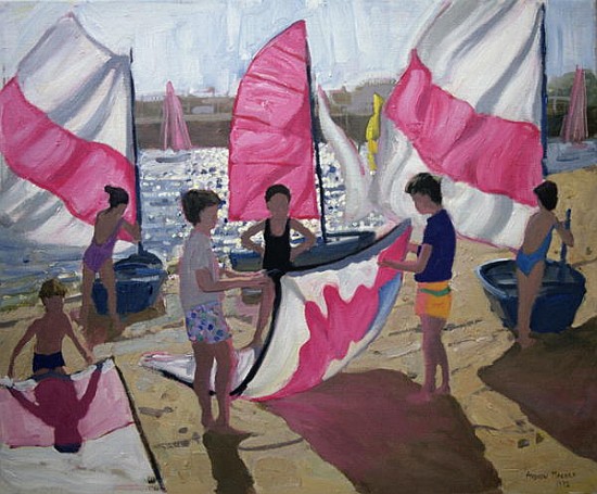 Sailboat, Royan, France, 1992 (oil on canvas)  van Andrew  Macara