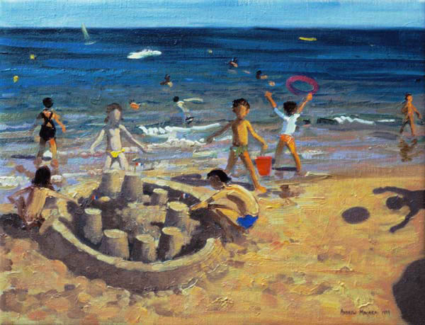 Sandcastle, France, 1999 (oil on canvas)  van Andrew  Macara