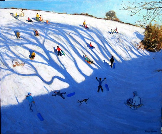 Shadows on a hill, Monyash van Andrew  Macara