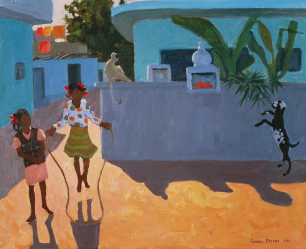 Girl Skipping, 1995 (oil on canvas) 