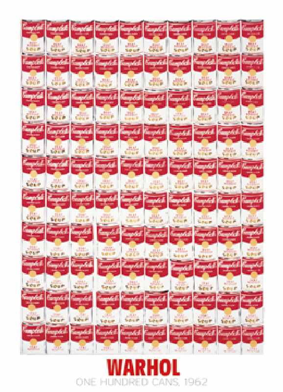 One Hundred Cans, 1962 - (AW-828) - Andy Warhol van Andy Warhol