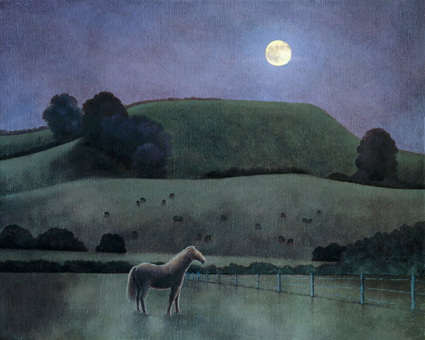 Horse in Moonlight, 2005 (oil on canvas)  van Ann  Brain