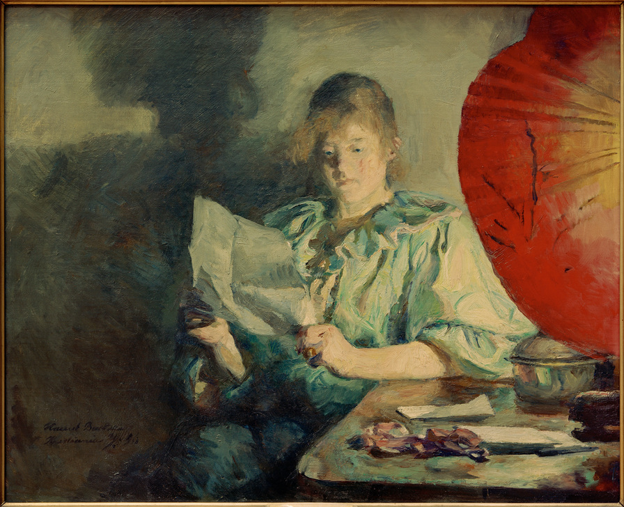 Abend, Interieur van Anna Ancher