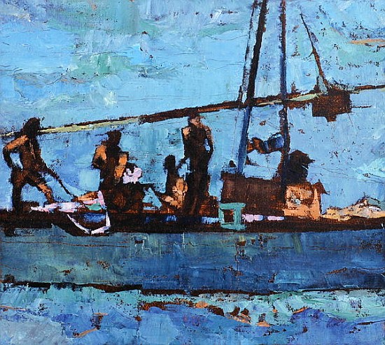 Egyptian Fishermen (oil on canvas)  van Anna  Kostenko