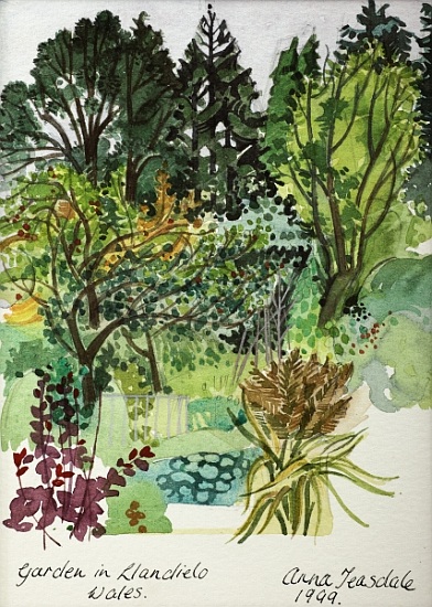 Garden in LLandielo van Anna  Teasdale