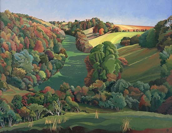 The Long Field, Yatton Keynell (oil on canvas)  van Anna  Teasdale