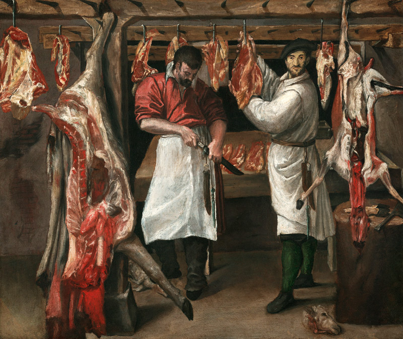 The Butcher's Shop van Annibale Carracci