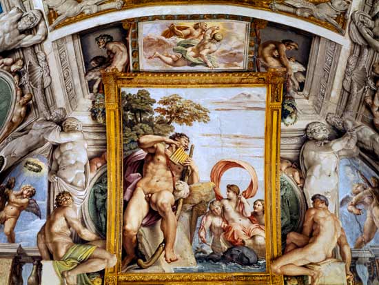 The 'Galleria Carracci' (Carracci Hall) detail of Polyphemus and Galatea van Annibale Carracci