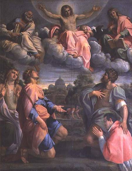 Christ in Glory with the Saints van Annibale Carracci