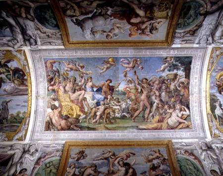 The 'Galleria di Carracci' (Carracci Hall) detail of the Triumph of Bacchus and Ariadne van Annibale Carracci
