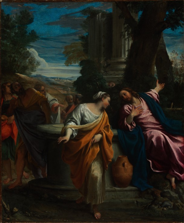 Christ and the Samaritan Woman van Annibale Carracci