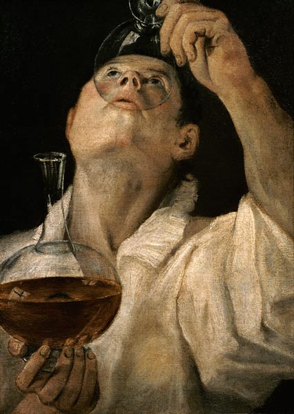 Portrait of a Man Drinking van Annibale Carracci