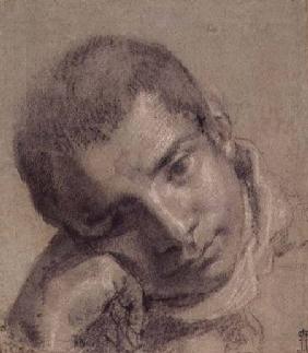 Head of a Youth (charcoal and white chalk)