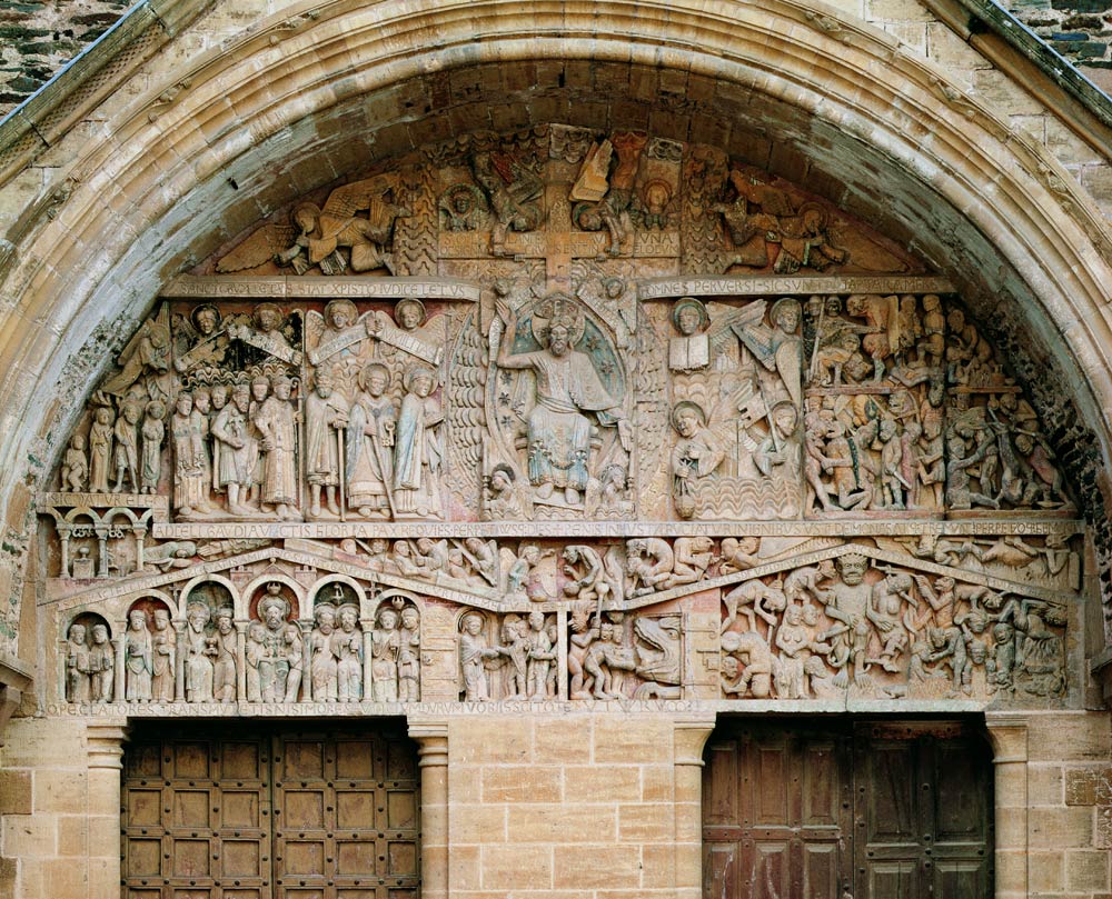The Last Judgement, west portal tympanum van Anonym Romanisch