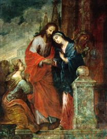 Abschied Jesu von seiner Mutter van Anonym, Haarlem
