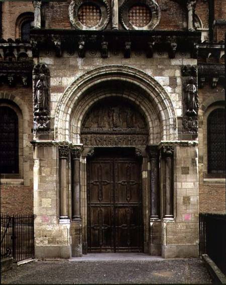 Porte Miegeville, south portal van Anonym Romanisch