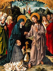 Abschied Christi von Maria Epitaphbild aus St. Vinzenez und Jakob, Breslau van Anonym (Breslauer Maler)