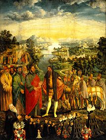 Christus und der Hauptmann von Kapernaum Epitaph des Balthasar Mehl u. s. Frau van Anonym (Breslauer Maler)