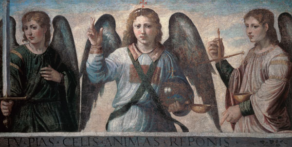 Die drei Erzengel van Anonym (Venezianisch oder Bergamesisch)