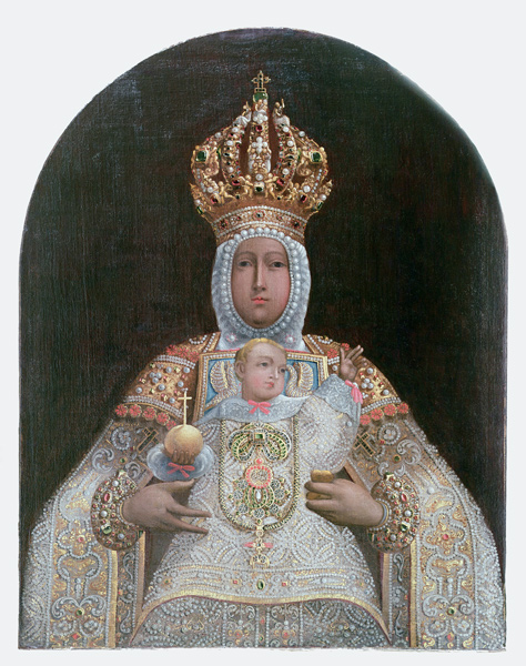 Madonna and Child, School of Cusco van Anoniem