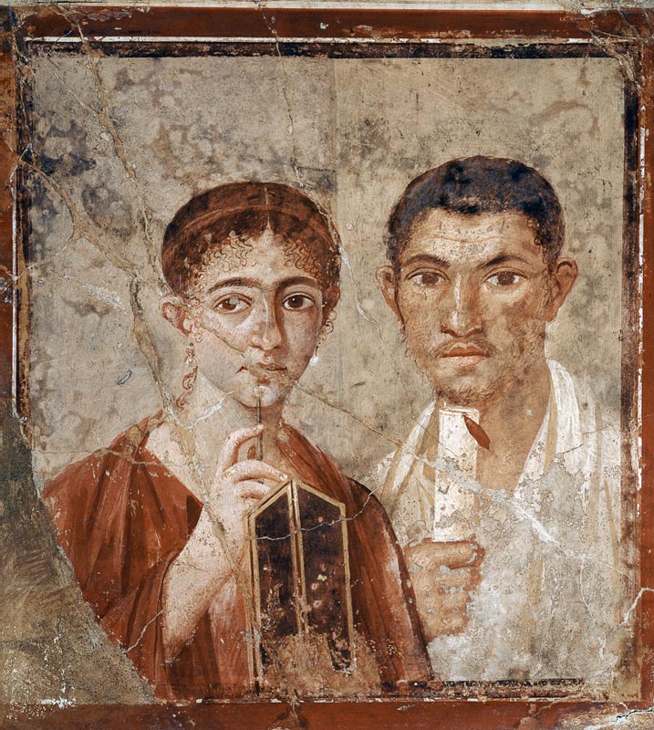 Portrait of a Couple, thought to be Paquio Proculo and his wife, from the House of Paquio Proculo,Po van Anoniem